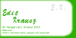 edit krausz business card